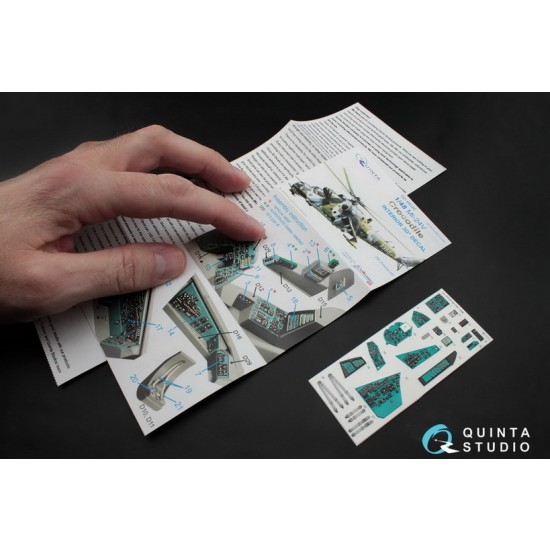 1/48 Mi-24V Interior Detail Set (on decal paper) for Zvezda Kit 1/48 Mi-24V Interior Detail Set (on decal paper) for Zvezda Kit