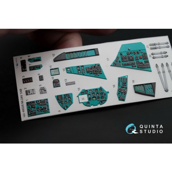 1/48 Mi-24V Interior Detail Set (on decal paper) for Zvezda Kit 1/48 Mi-24V Interior Detail Set (on decal paper) for Zvezda Kit