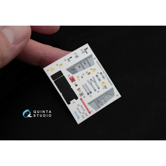 1/48 F-16C Interior Detail Set (on decal paper) for Hasegawa Kit 1/48 F-16C Interior Detail Set (on decal paper) for Hasegawa Kit