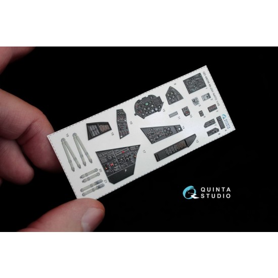 1/48 Mi-24V Nato Black Panels Interior Detail Set (on decal paper) for Zvezda Kit 1/48 Mi-24V Nato Black Panels Interior Detail Set (on decal paper) for Zvezda Kit