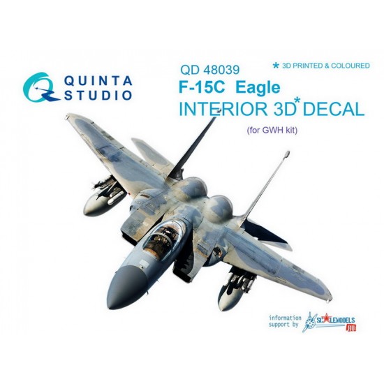 1/48 F-15C Interior Detail Set (on decal paper) for Great Wall Hobby Kits 1/48 F-15C Interior Detail Set (on decal paper) for Great Wall Hobby Kits