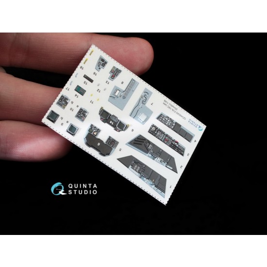 1/48 F/A-18C Late Interior Detail Set (on decal paper) for Kinetic Kit 1/48 F/A-18C Late Interior Detail Set (on decal paper) for Kinetic Kit