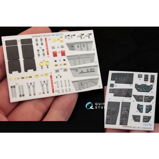 1/48 F-16I Interior Detail Set (on decal paper) for Hasegawa Kit