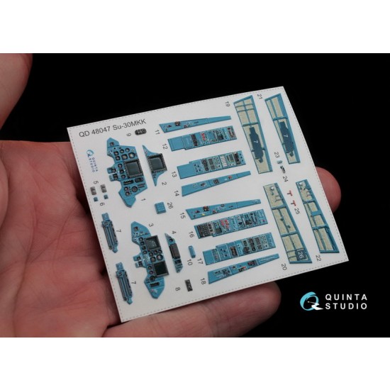 1/48 Su-30Mkk Interior Detail Set (on decal paper) for Hobbyboss Kit 1/48 Su-30Mkk Interior Detail Set (on decal paper) for Hobbyboss Kit