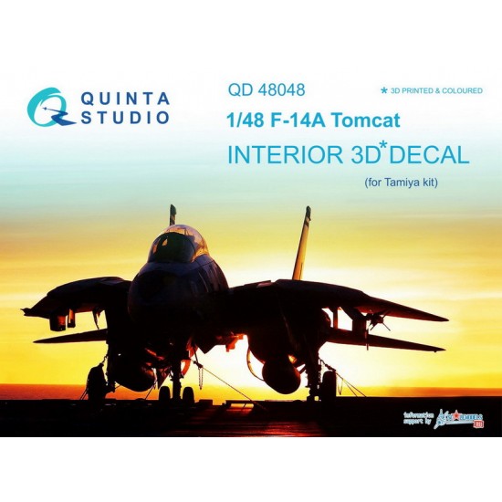 1/48 F-14A Interior Detail Set (on decal paper) for Tamiya Kit 1/48 F-14A Interior Detail Set (on decal paper) for Tamiya Kit