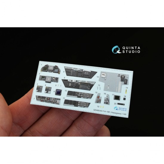 1/48 F/A-18E Interior Detail Set (on decal paper) for Hasegawa Kit 1/48 F/A-18E Interior Detail Set (on decal paper) for Hasegawa Kit