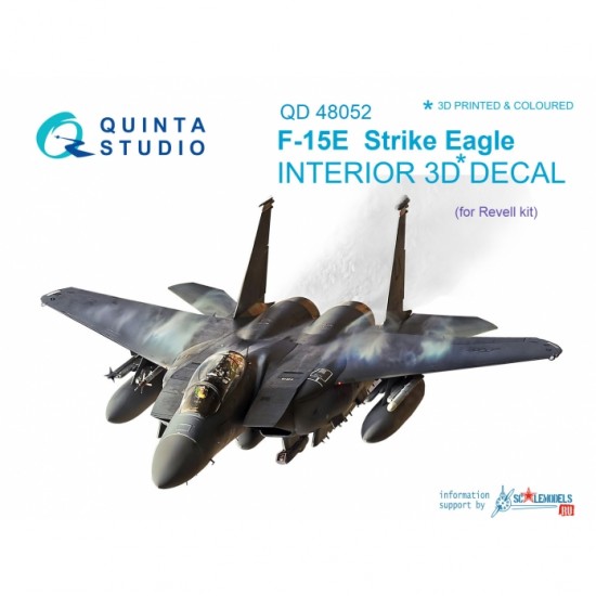 1/48 F-15E Interior Detail Set (on decal paper) for Revell Kit 1/48 F-15E Interior Detail Set (on decal paper) for Revell Kit