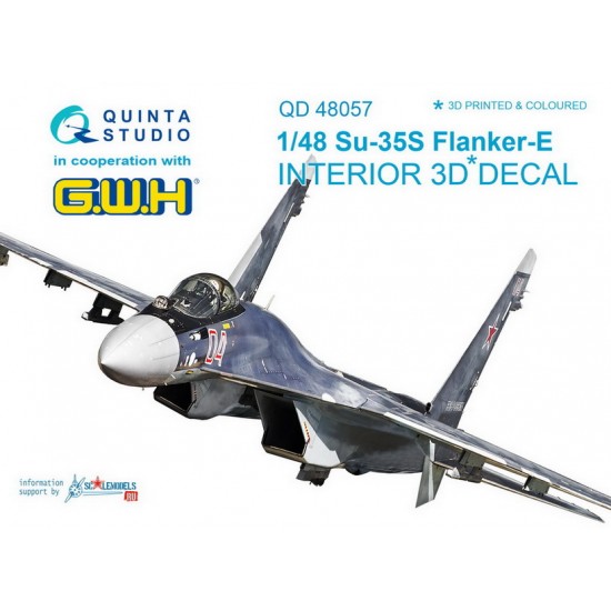 1/48 Su-35S Interior Detail Set (on decal paper) for Great Wall Hobby Kits 1/48 Su-35S Interior Detail Set (on decal paper) for Great Wall Hobby Kits