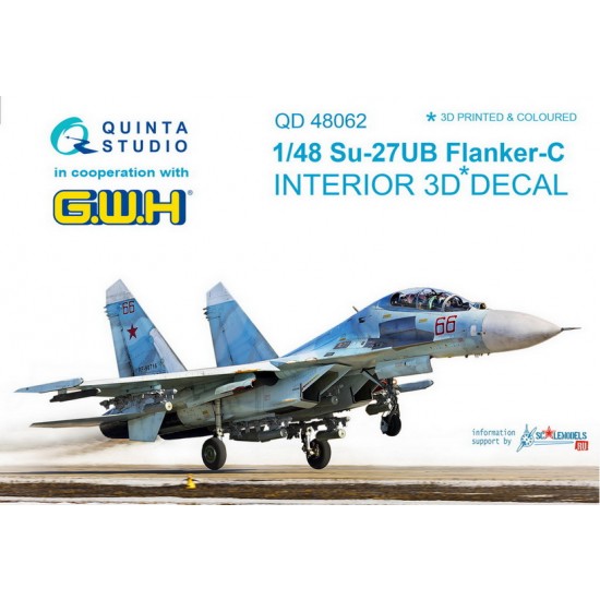 1/48 Su-27Ub Interior Detail Set (on decal paper) for Great Wall Hobby Kits 1/48 Su-27Ub Interior Detail Set (on decal paper) for Great Wall Hobby Kits