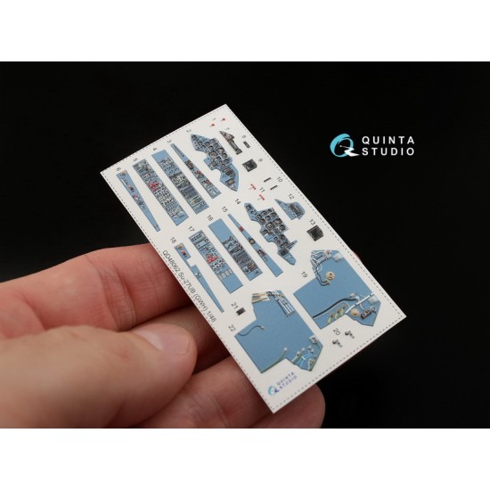 1/48 Su-27Ub Interior Detail Set (on decal paper) for Great Wall Hobby Kits 1/48 Su-27Ub Interior Detail Set (on decal paper) for Great Wall Hobby Kits