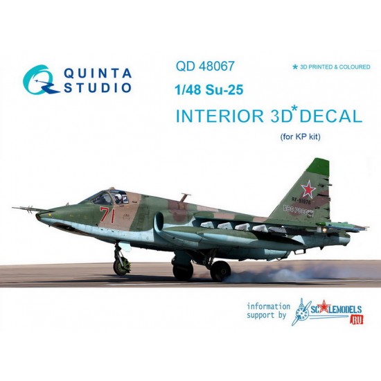 1/48 Su-25 Interior Detail Set (on decal paper) for Kopro Kit 1/48 Su-25 Interior Detail Set (on decal paper) for Kopro Kit