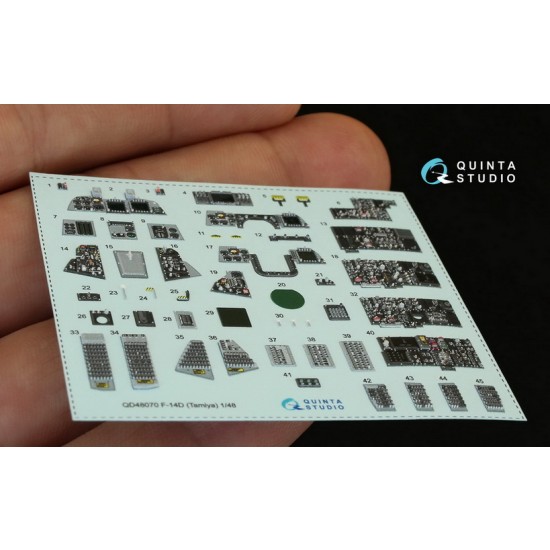 1/48 F-14D Interior Detail Set (on decal paper) for Tamiya Kit 1/48 F-14D Interior Detail Set (on decal paper) for Tamiya Kit