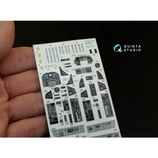 1/48 F-105G Interior Detail Set (on decal paper) for Hobbyboss Kit 1/48 F-105G Interior Detail Set (on decal paper) for Hobbyboss Kit