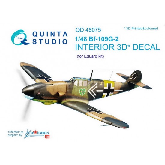 1/48 Bf-109G-2 Interior Detail Set (on decal paper) for Eduard Kit 1/48 Bf-109G-2 Interior Detail Set (on decal paper) for Eduard Kit