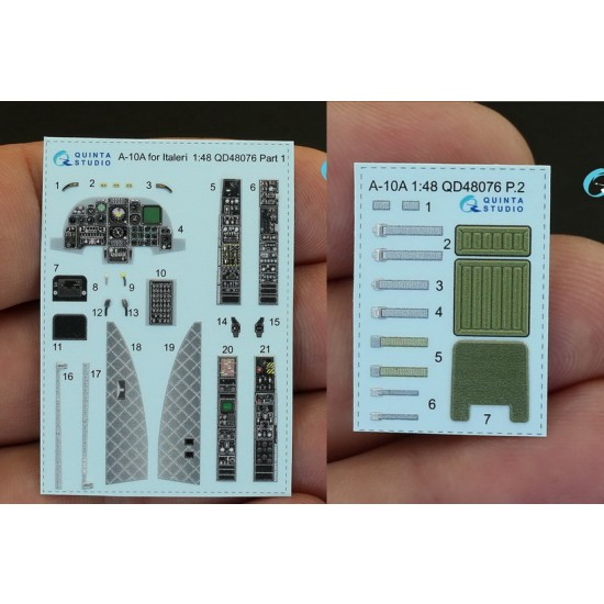 1/48 A-10A Interior Detail Set (on decal paper) for Italeri Kit 1/48 A-10A Interior Detail Set (on decal paper) for Italeri Kit