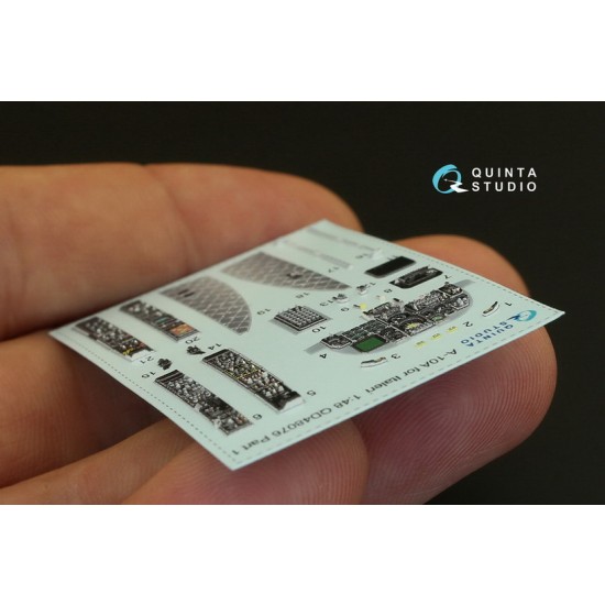 1/48 A-10A Interior Detail Set (on decal paper) for Italeri Kit 1/48 A-10A Interior Detail Set (on decal paper) for Italeri Kit