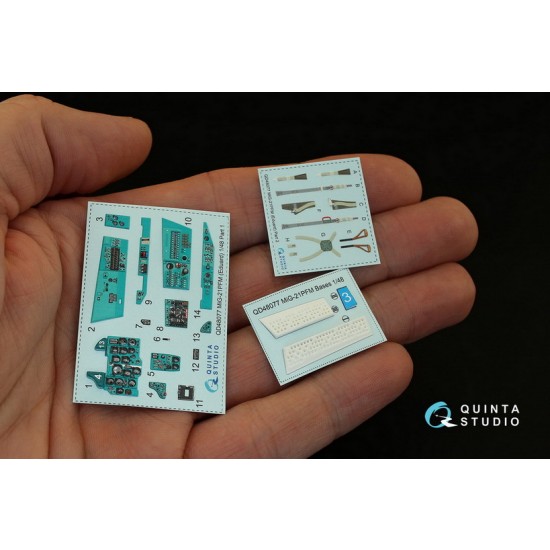 1/48 MiG-21PFM Emerald Colour Panels Interior Detail Set (on decal paper) for Eduard Kit 1/48 MiG-21PFM Emerald Colour Panels Interior Detail Set (on decal paper) for Eduard Kit