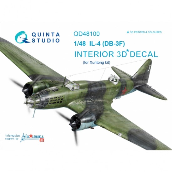 1/48 Il-4 Interior Detail Set (on decal paper) for Xuntong Kit 1/48 Il-4 Interior Detail Set (on decal paper) for Xuntong Kit
