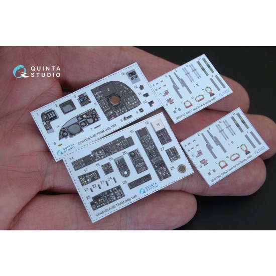 1/48 Grumman A-6E TRAM Intruder Coloured Interior Decals for HobbyBoss kit 1/48 Grumman A-6E TRAM Intruder Coloured Interior Decals for HobbyBoss kit
