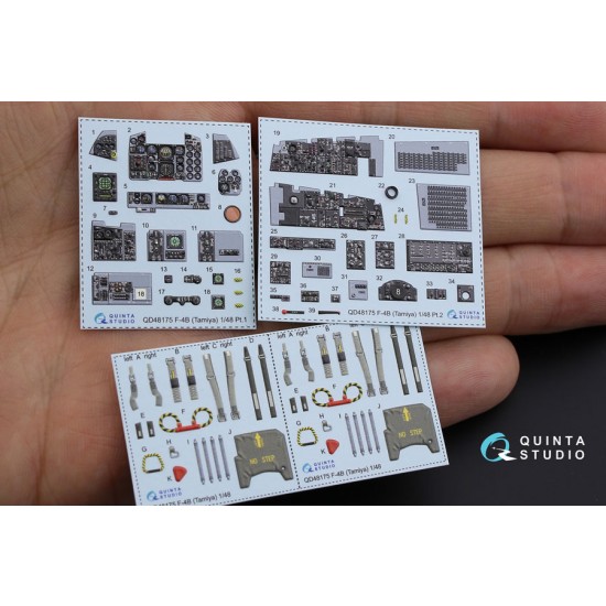 1/48 F-4B Phantom II Coloured Interior Decals for Tamiya kit 1/48 F-4B Phantom II Coloured Interior Decals for Tamiya kit