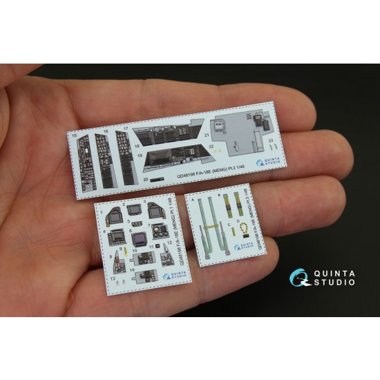 1/48 McDonnell Douglas F/A-18E Hornet Coloured Interior Decals for Meng kit 1/48 McDonnell Douglas F/A-18E Hornet Coloured Interior Decals for Meng kit