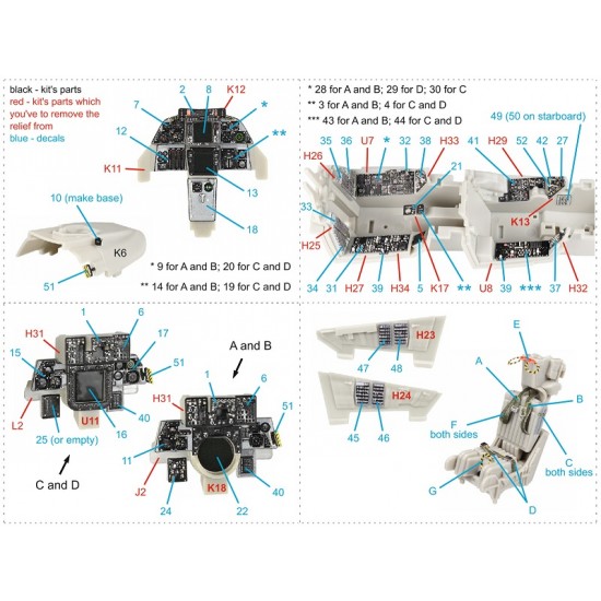1/48 F-14A Late 3D-Printed & Coloured Interior on Decal Paper for Tamiya kits 1/48 F-14A Late 3D-Printed & Coloured Interior on Decal Paper for Tamiya kits