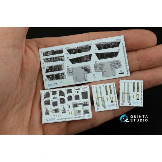 1/48 F/A-18F Late/EA-18G 3D-Printed & Coloured Interior on Decal Paper for Meng kits 1/48 F/A-18F Late/EA-18G 3D-Printed & Coloured Interior on Decal Paper for Meng kits
