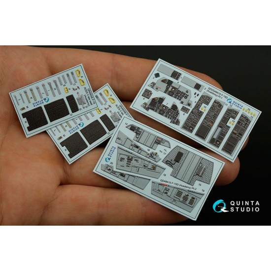 1/48 F-15D Coloured Interior Detail Parts for Academy kits 1/48 F-15D Coloured Interior Detail Parts for Academy kits