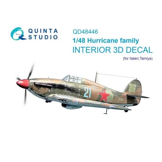 1/48 Hurricane family Coloured Interior Detail Parts for Italeri/Tamiya kits 1/48 Hurricane family Coloured Interior Detail Parts for Italeri/Tamiya kits
