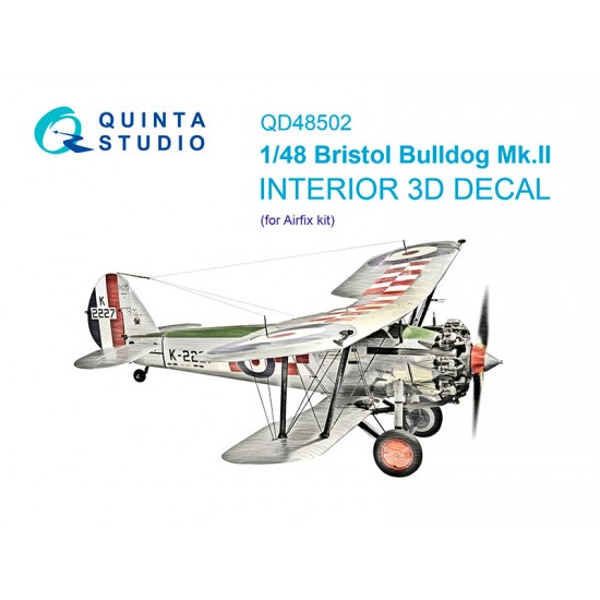 1/48 Bristol Bulldog Mk.II Coloured Interior Detail Parts for Airfix kits 1/48 Bristol Bulldog Mk.II Coloured Interior Detail Parts for Airfix kits