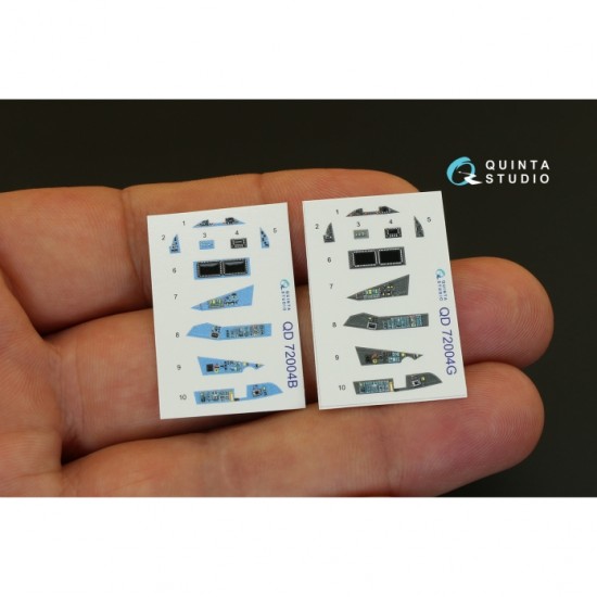 1/72 Su-57 Interior Detail Set (on decal paper) for Zvezda Kit (Blue & Grey Panel) 1/72 Su-57 Interior Detail Set (on decal paper) for Zvezda Kit (Blue & Grey Panel)