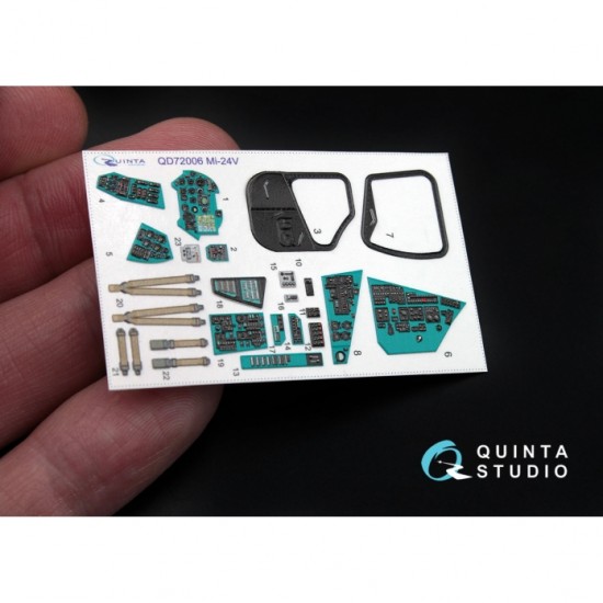1/72 Mi-24V Interior Detail Set (on decal paper) for Zvezda Kit 1/72 Mi-24V Interior Detail Set (on decal paper) for Zvezda Kit
