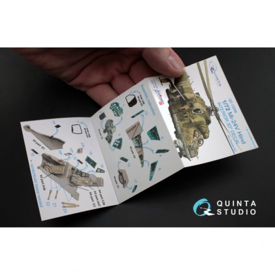 1/72 Mi-24V Interior Detail Set (on decal paper) for Zvezda Kit 1/72 Mi-24V Interior Detail Set (on decal paper) for Zvezda Kit