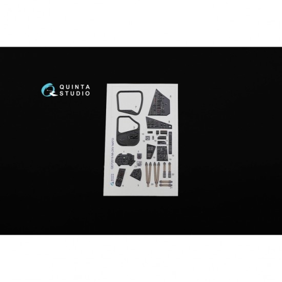 1/72 Mi-24V Nato Black Panels Interior Detail Set (on decal paper) for Zvezda Kit 1/72 Mi-24V Nato Black Panels Interior Detail Set (on decal paper) for Zvezda Kit