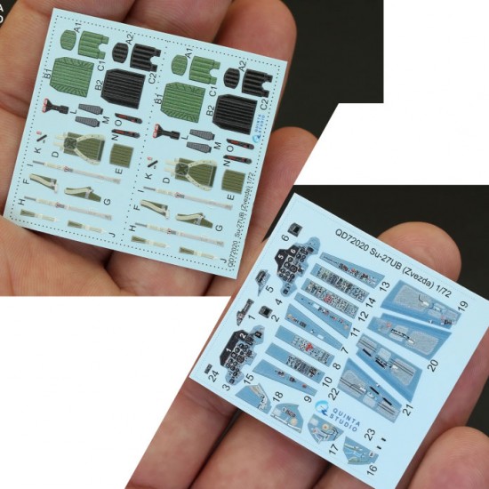 1/72 Su-27Ub Interior Detail Set (on decal paper) for Zvezda Kit 1/72 Su-27Ub Interior Detail Set (on decal paper) for Zvezda Kit
