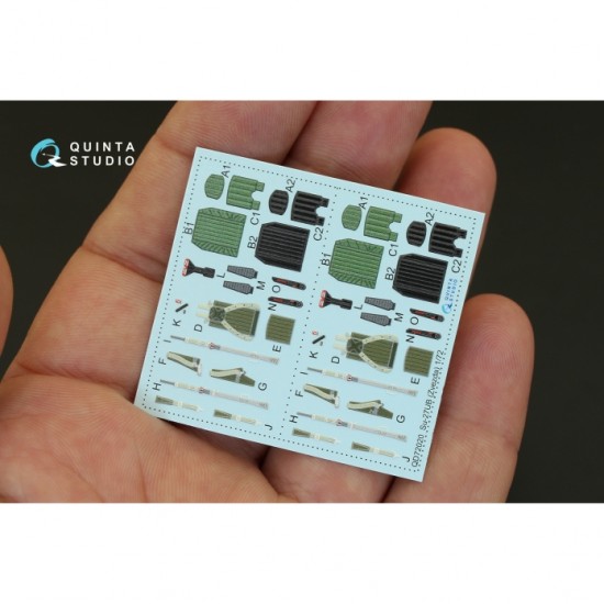 1/72 Su-27Ub Interior Detail Set (on decal paper) for Zvezda Kit 1/72 Su-27Ub Interior Detail Set (on decal paper) for Zvezda Kit