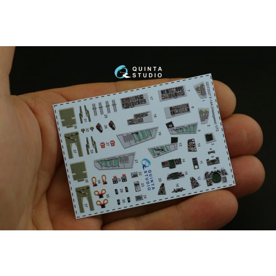 1/72 Grumman F-14A Tomcat Coloured Interior Decals for Hasegawa kit 1/72 Grumman F-14A Tomcat Coloured Interior Decals for Hasegawa kit