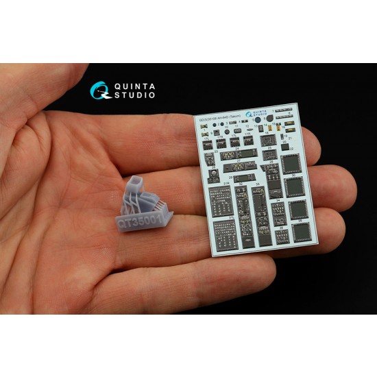 1/35 AH-64D Interior on Decal Paper for Takom kits (small ver) w/Resin Parts 1/35 AH-64D Interior on Decal Paper for Takom kits (small ver) w/Resin Parts