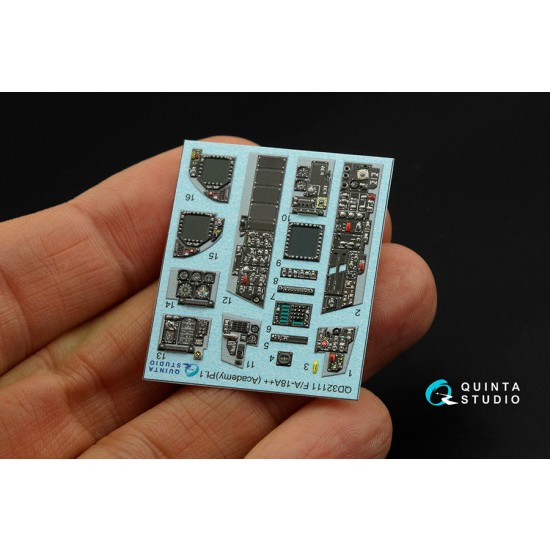 1/32 F/A-18A++ 3D-Printed & Coloured Interior on Decal Paper for Academy kits (small ver) 1/32 F/A-18A++ 3D-Printed & Coloured Interior on Decal Paper for Academy kits (small ver)