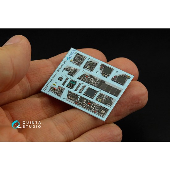1/32 F/A-18A++ 3D-Printed & Coloured Interior on Decal Paper for Academy kits (small ver) 1/32 F/A-18A++ 3D-Printed & Coloured Interior on Decal Paper for Academy kits (small ver)