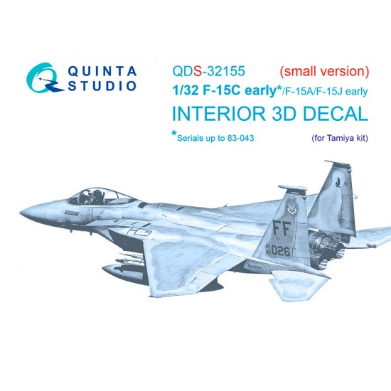 1/32 F-15C Early/F-15A/F-15J early Interior on Decal Paper for Tamiya (small) 1/32 F-15C Early/F-15A/F-15J early Interior on Decal Paper for Tamiya (small)