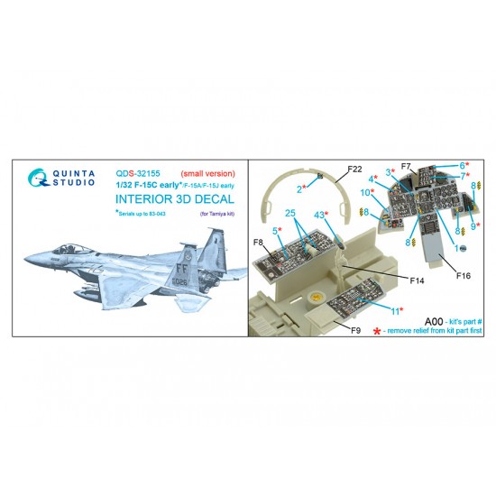 1/32 F-15C Early/F-15A/F-15J early Interior on Decal Paper for Tamiya (small) 1/32 F-15C Early/F-15A/F-15J early Interior on Decal Paper for Tamiya (small)