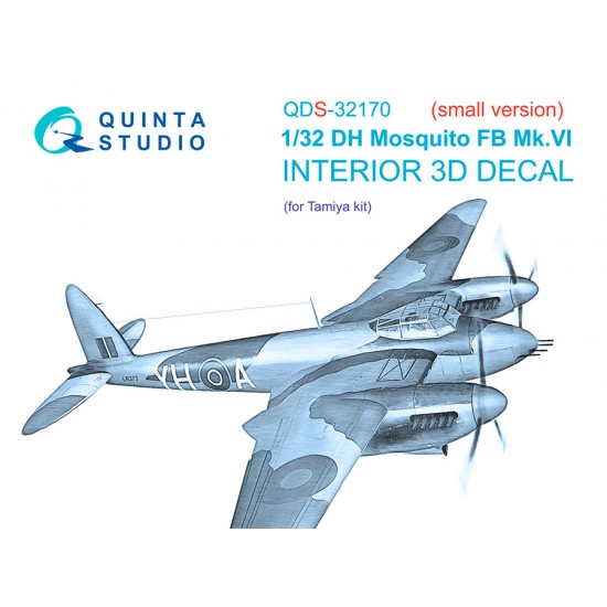 1/32 DH Mosquito FB Mk.VI Interior on Decal Paper for Tamiya kits (small) 1/32 DH Mosquito FB Mk.VI Interior on Decal Paper for Tamiya kits (small)