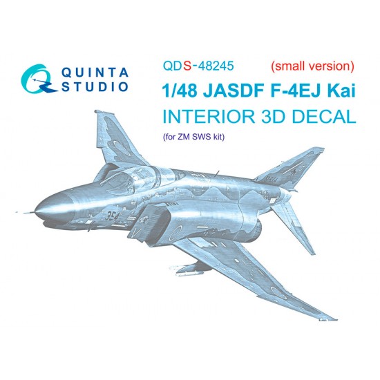 1/48 F-4EJ Kai 3D-Printed & Coloured Interior on Decal Paper for ZM SWS kits (small ver) 1/48 F-4EJ Kai 3D-Printed & Coloured Interior on Decal Paper for ZM SWS kits (small ver)