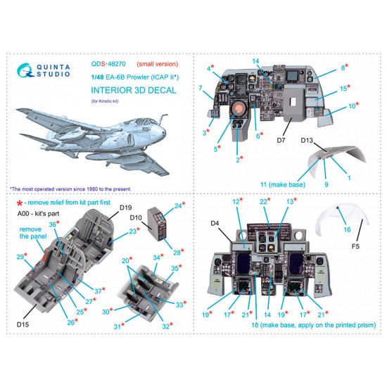 1/48 EA-6B Prowler for ICAP II kits Interior on Decal Paper for Kinetic (small) 1/48 EA-6B Prowler for ICAP II kits Interior on Decal Paper for Kinetic (small)