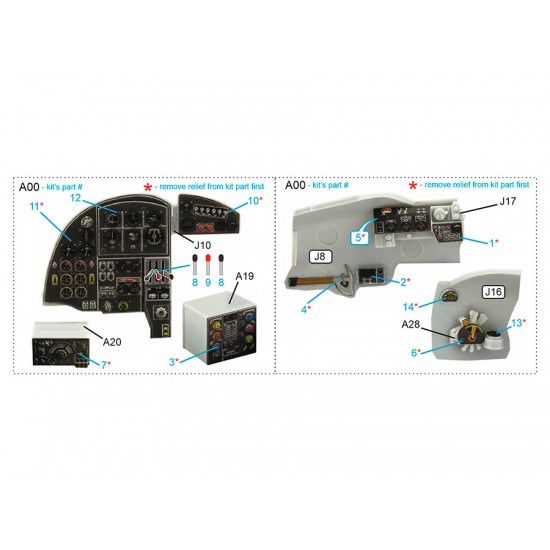 1/48 DH Mosquito B Mk.IV/PR Mk.IV Interior on Decal Paper for Tamiya (small) 1/48 DH Mosquito B Mk.IV/PR Mk.IV Interior on Decal Paper for Tamiya (small)