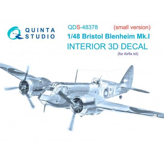 1/48 Bristol Blenheim Mk.I Interior on Decal Paper for Airfix kits (small) 1/48 Bristol Blenheim Mk.I Interior on Decal Paper for Airfix kits (small)