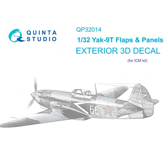 1/32 Yak-9T Flaps and Panels for ICM kits 1/32 Yak-9T Flaps and Panels for ICM kits