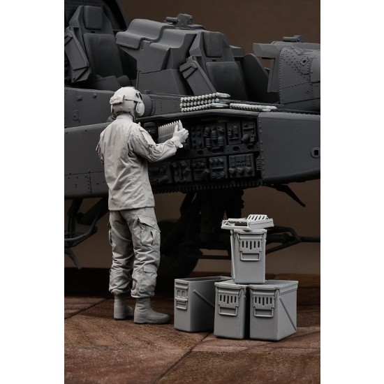 1/35 AH-64 Apache Helicopter 30mm Caliber Ammo and Ground Crew set 1/35 AH-64 Apache Helicopter 30mm Caliber Ammo and Ground Crew set