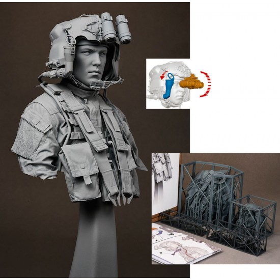 1/9 US Army Apache Pilot Bust 1/9 US Army Apache Pilot Bust
